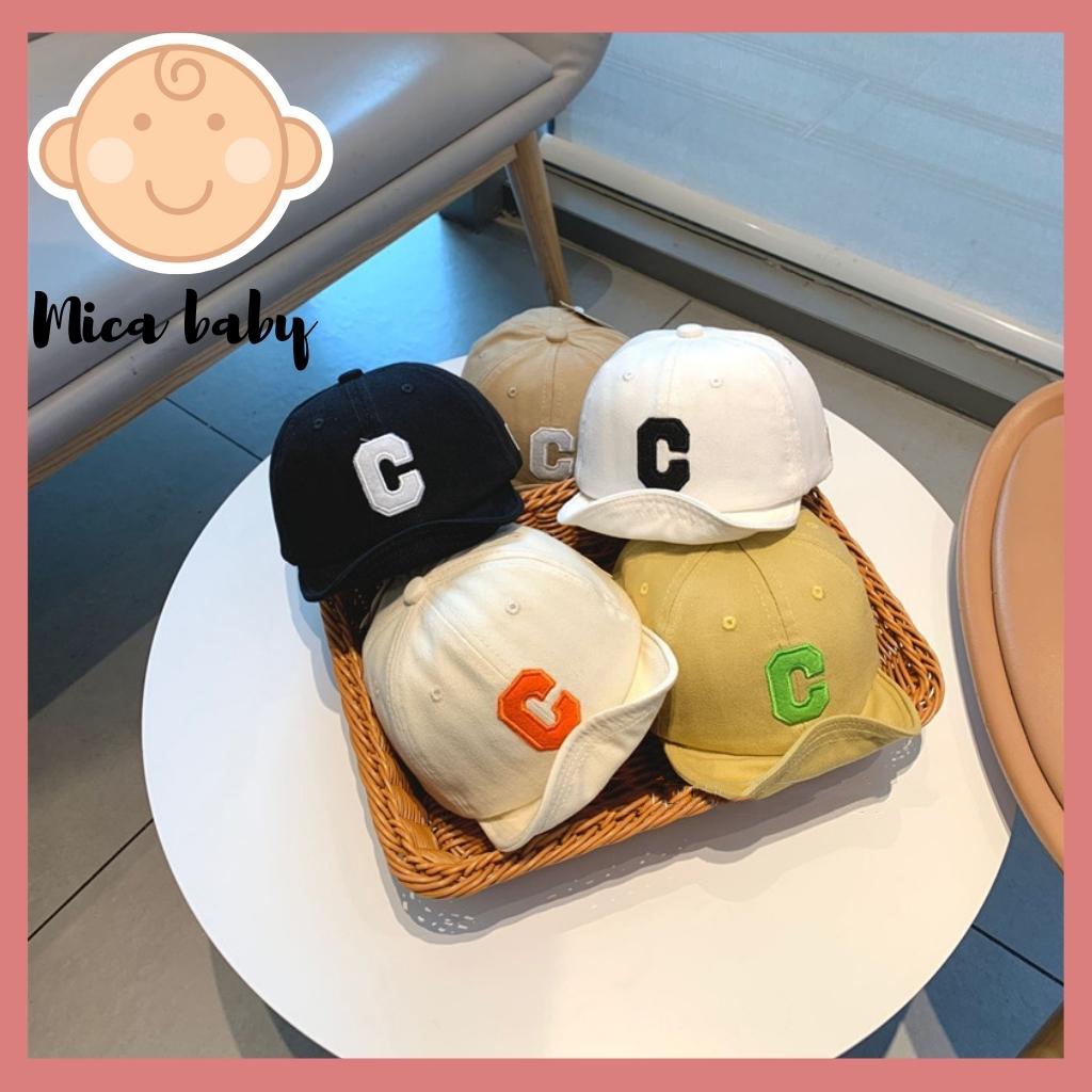 Mũ lưỡi trai mềm họa tiết chữ C  đáng yêu cho bé Mica Baby MH21