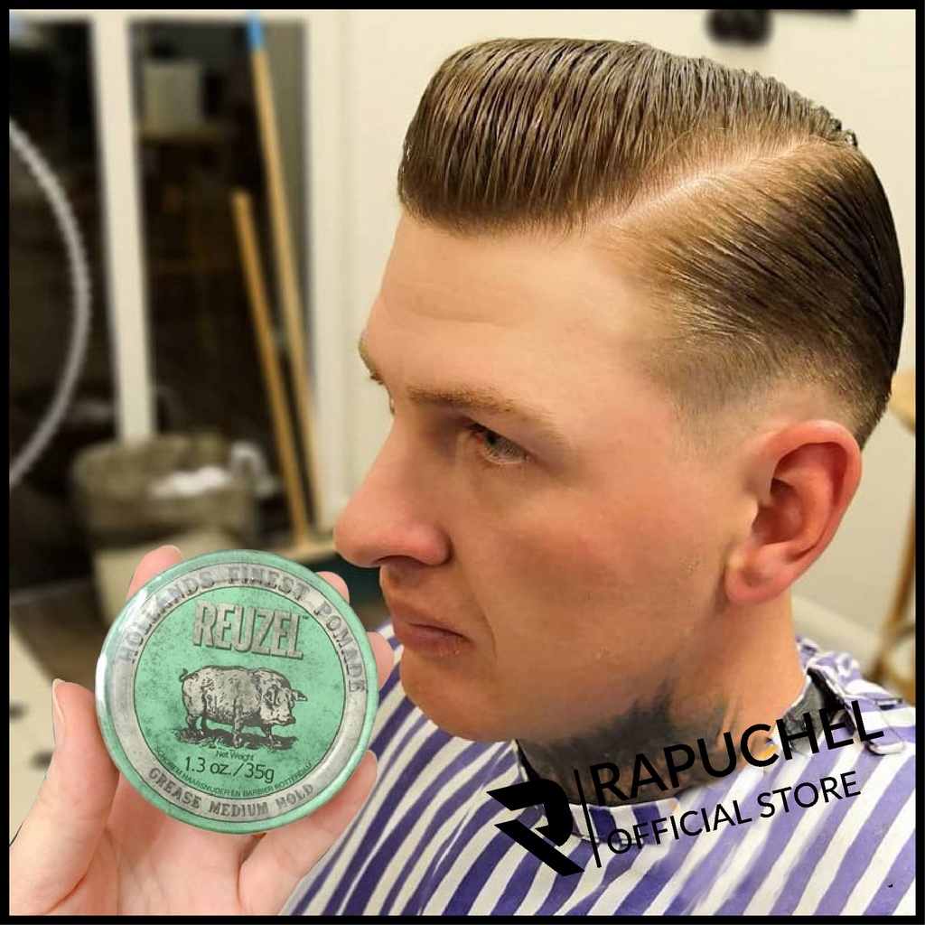 Sáp vuốt tóc nam Reuzel Green Pomade 113g  chính hãng giữ nếp cao cấp Rapuchel Store RG01