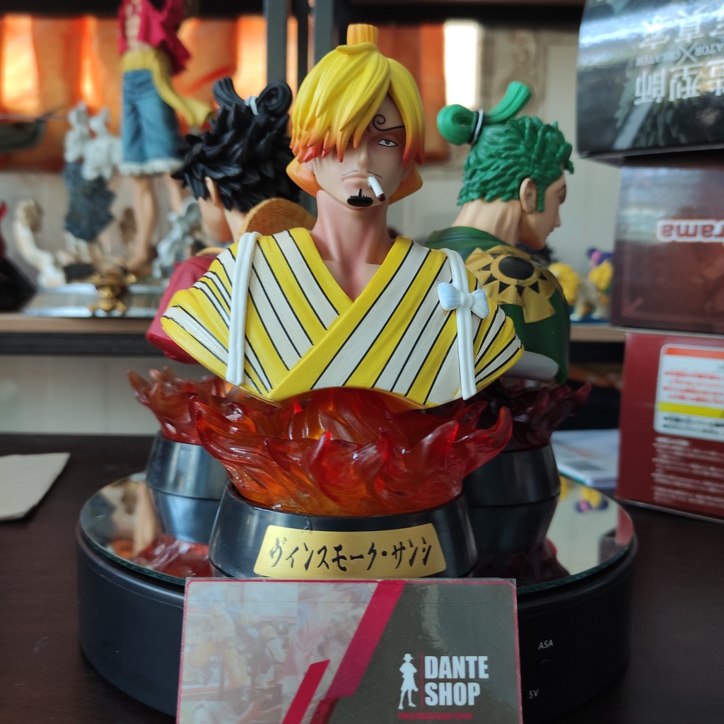 Mô hình Figure One Piece Tượng Bán Thân Luffy - Zoro Led RPG FullBox