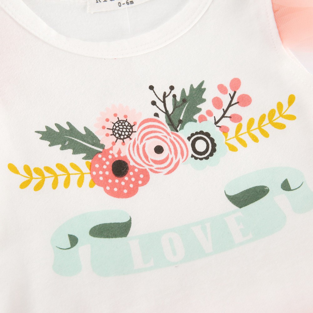 Bộ đồ liền thân Sanlutoz in hoa dễ thương dành cho bé gái