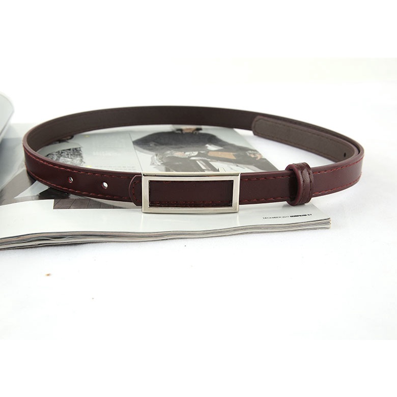 Thắt lưng váy mặt vuông bạc cá tính dạng bấm, bản nhỏ 1.8cm (hỗ trợ bấm lỗ dây nịt) TL426 - Thắt Lưng Giá Tốt