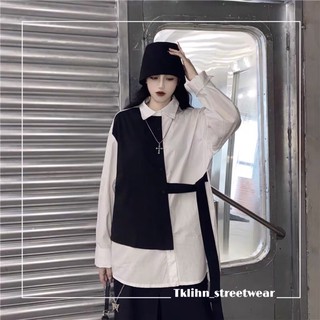 Áo sơ mi UNISEX black&white cool ngầu 2021