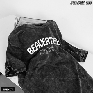 Áo thun wash TRENDY Unisex nam/nữ Cotton form rộng BEAVER TEE