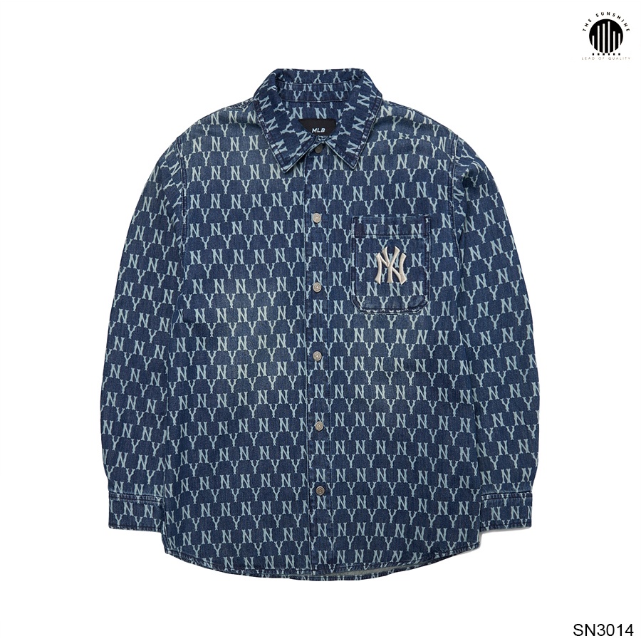 Áo Sơ Mi M.L.B MONOGRAM Denim Shirt NEW YORK YANKEES