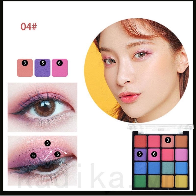 Bảng phấn mắt QIAOYAN 16 màu trang điểm đa năng | BigBuy360 - bigbuy360.vn