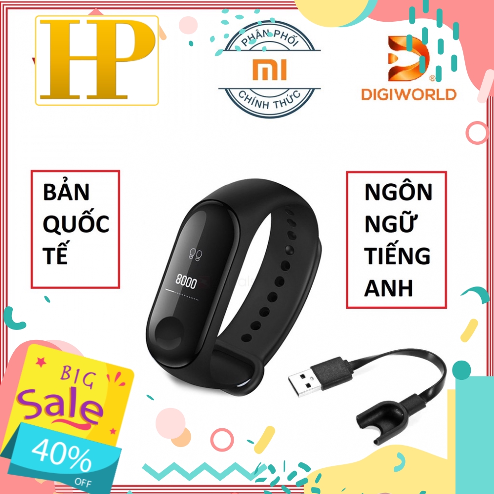 Vòng Đeo Tay Thông Minh Xiaomi Mi Band 3 Bản Quốc Tế - Hàng Chính Hãng