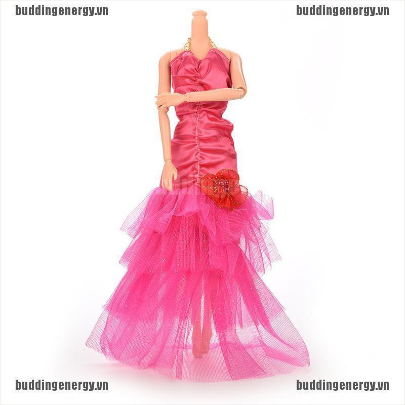 1 chiếc đầm hoa đuôi cá handmade thời trang dành cho búp bê Barbie