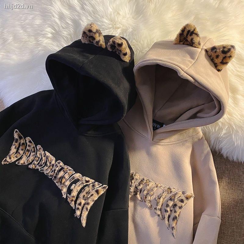 Áo hoodies họa tiết da báo thời trang dành cho cả nam và nữ