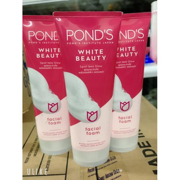 Sữa rửa mặt trắng hồng rạng rỡ Pond's White Beauty Pinkish White Facial Foam 100g