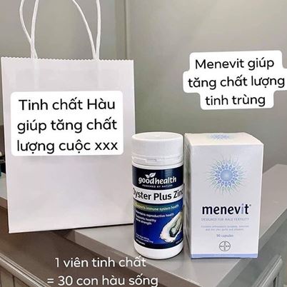 Viên uống Menevit hỗ trợ tăng cường sinh sản nam, cải thiện chất lượng tinh trùng 90 viên của Úc
