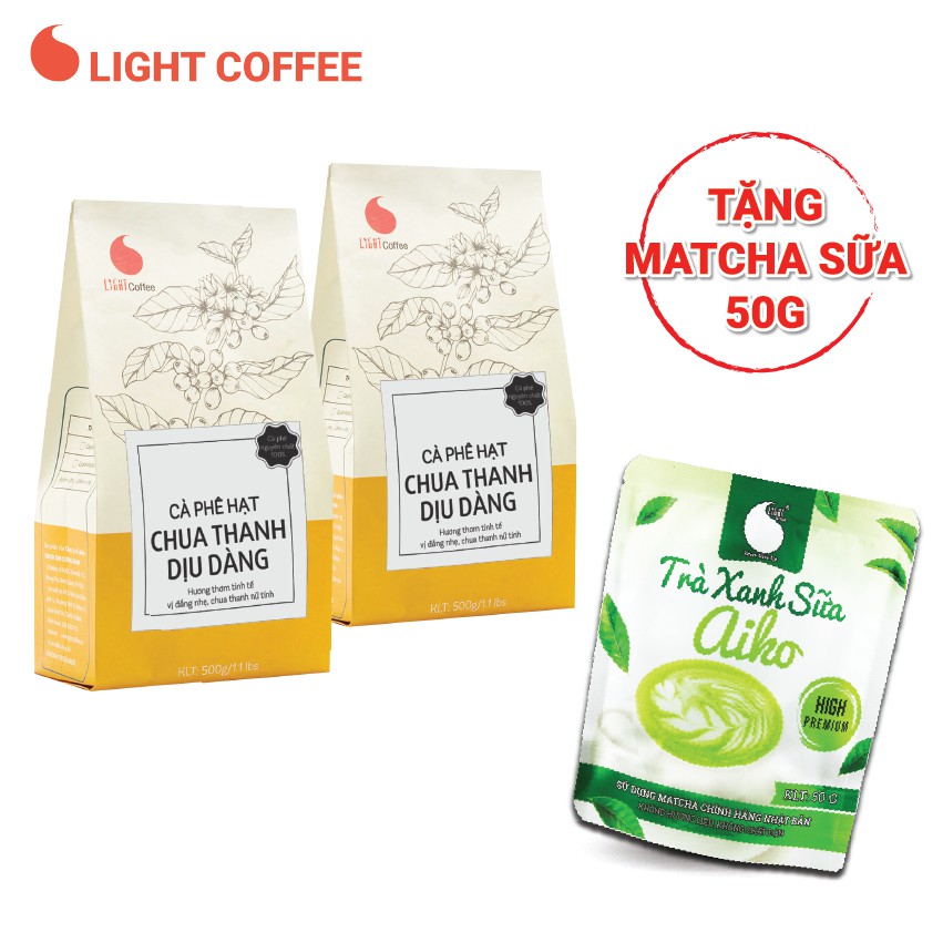1kg (2 gói) - Cà phê Bột nguyên chất 100% Chua thanh dịu dàng - Light Coffee