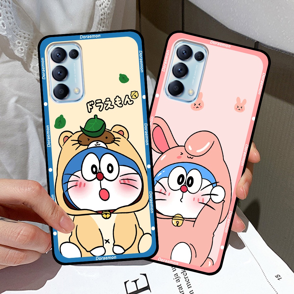 Ốp Oppo Reno5 4G / Reno5 5G / Reno 5 in hình cặp đôi doremon, hổ, khủng long dễ thương