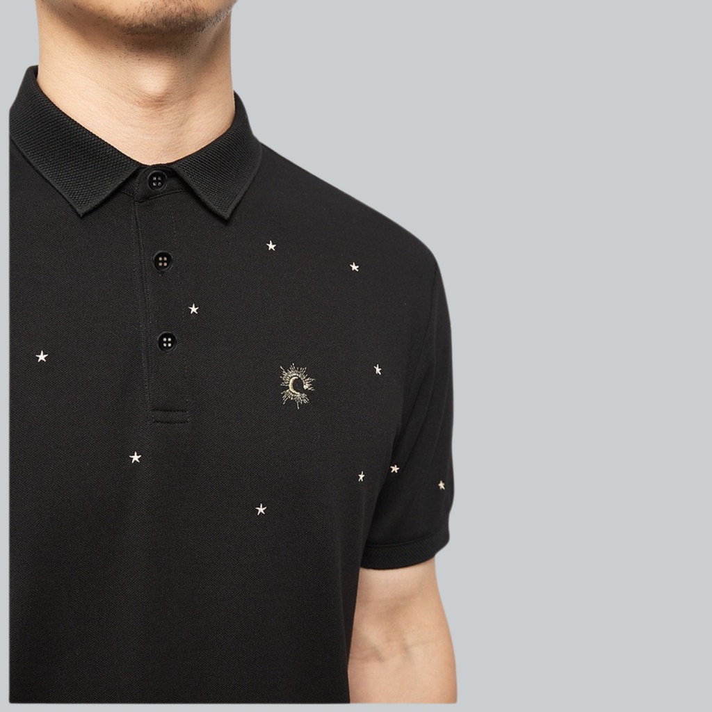 Áo Thun Polo Nam Ahito Cổ Bẻ Hoạ Tiết Ngôi Sao Thêu Tay, Form Chuẩn, Chất Cotton 100% Trẻ Trung Thời Trang | BigBuy360 - bigbuy360.vn