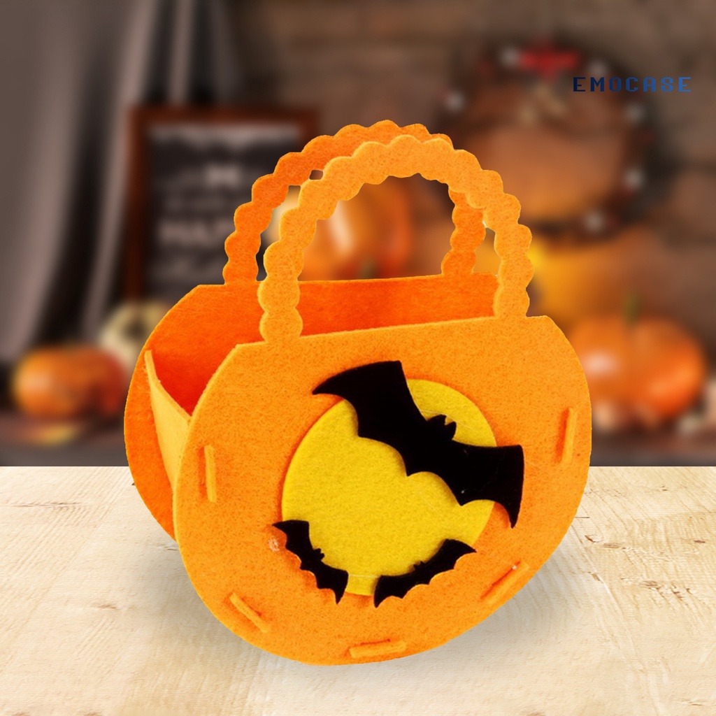 Túi Đựng Kẹo Bằng Vải Không Dệt Họa Tiết Bí Ngô Sáng Tạo