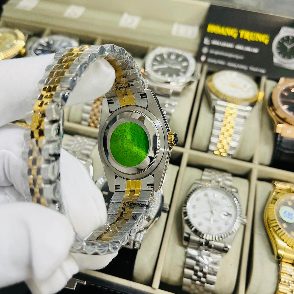 Đồng Hồ Nam RL máy nhật, kính sapphire, núm cổ chai