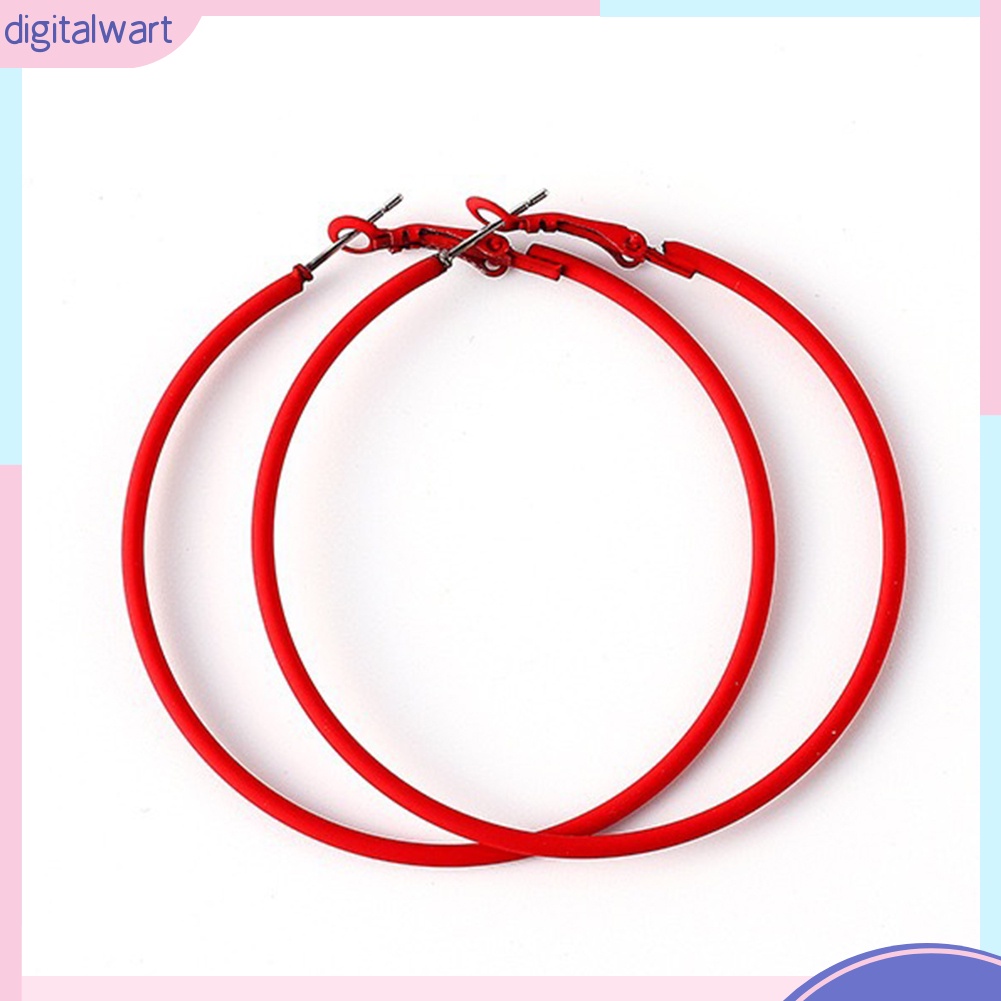 Khuyên Tai Tròn Lớn Màu Sắc Kẹo Ngọt Sáng Tạo Dành Cho Nữ