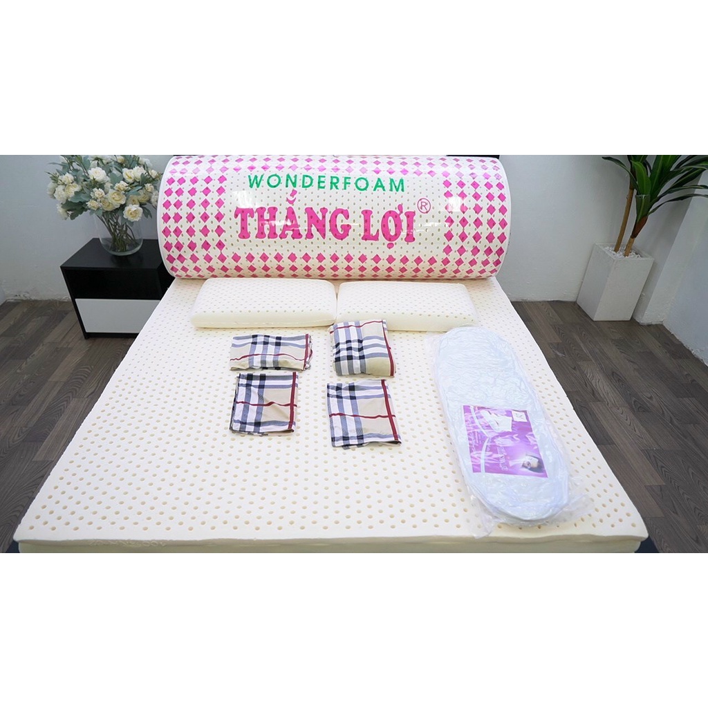 Nệm Cao Su Wonderfoam Thắng Lợi Chính Hãng Đầy Đủ Kích Thước Thoáng Mát 4 Mùa - Tặng Ngày Bộ Quà 7 Món