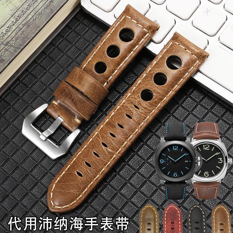 Dây Đeo Bằng Da Bò 24mm Phong Cách Retro PAM111 441 Thời Trang Cho Nam
