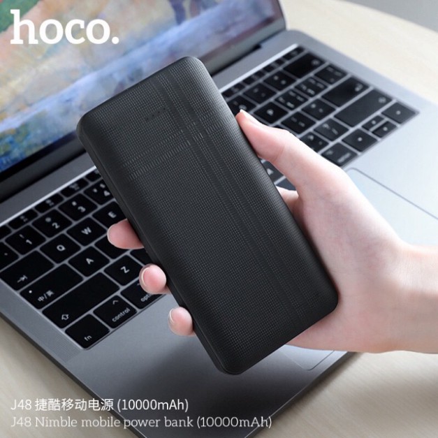 Sạc dự phòng hoco j48 dung lượng 10000 mAh - Sạc pin có 2 cổng USB nên cùng lúc nhiều thiết bị ♥️♥️