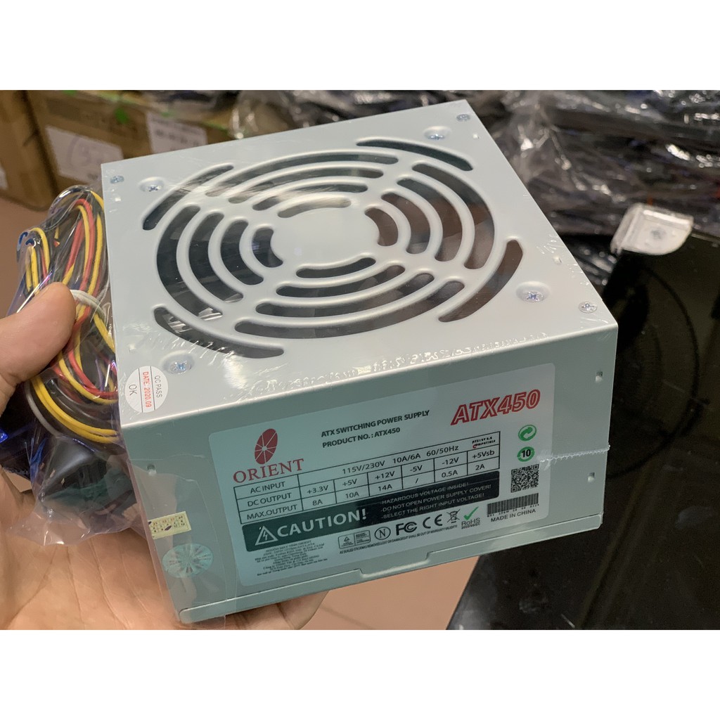 [Kèm dây nguồn] Nguồn Máy Tính PSU Orient ATX450 công suất 450W Fan 12 - Hàng chính hãng