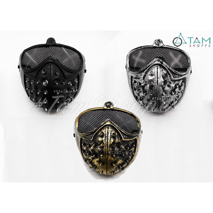 Mặt nạ đinh tán mắt lưới Punk Style HLW-MN-81