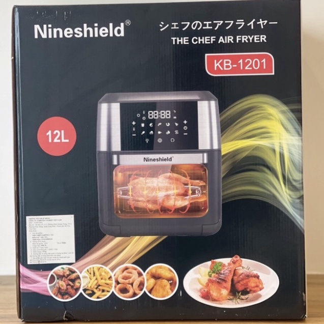 NỒI CHIÊN KHÔNG DẦU NINESHIELD 12L KB-1201 BẢO HÀNH 12 THÁNG