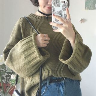 [Order] Áo len oversize gân cá tính