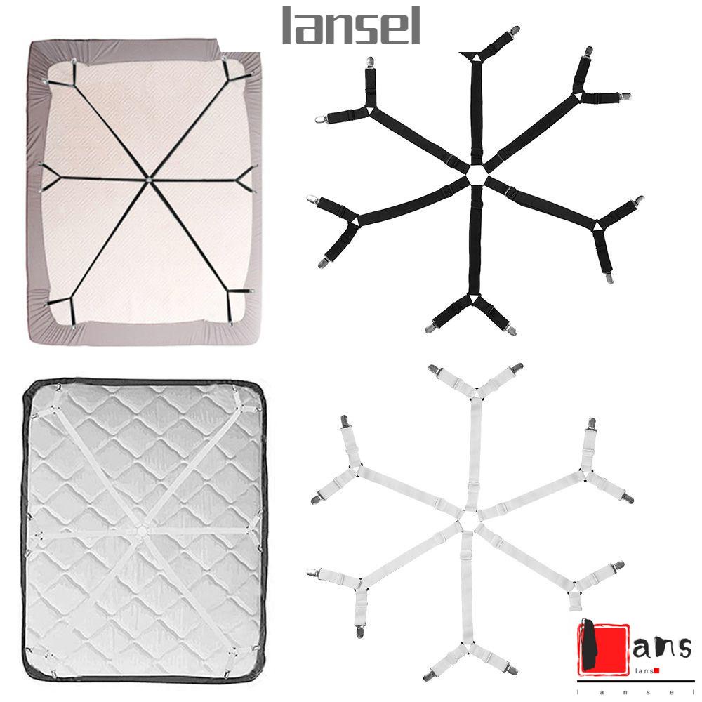 Dây Đai Cố Định Ga Giường 6 Mặt Chống Trượt Co Giãn 3 Chiều