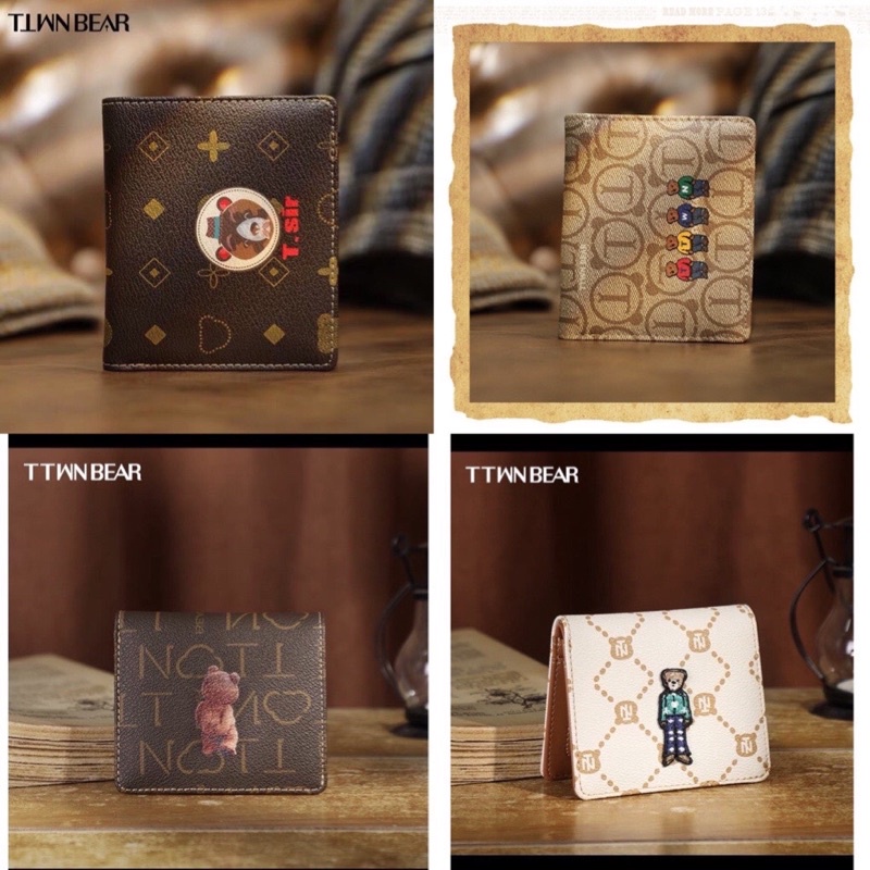 Ví ngắn nữ TTWN BEAR đựng thẻ, tiền