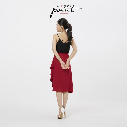Chân váy Bèo tà xéo nữ Monde Point MPWA0716310 màu Đỏ | BigBuy360 - bigbuy360.vn