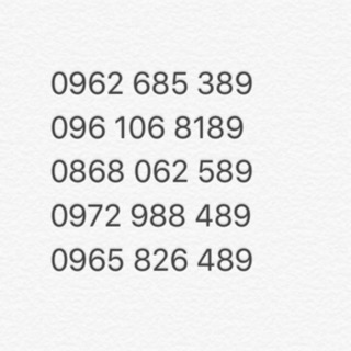 Sim viettel số đẹp đuôi 89