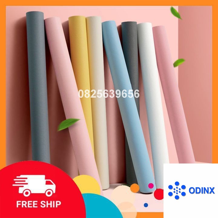 [NHIỀU MẪU] 10m GIẤY DÁN TƯỜNG 1 MÀU- 10m decal dán tường màu trơn có keo sẵn
