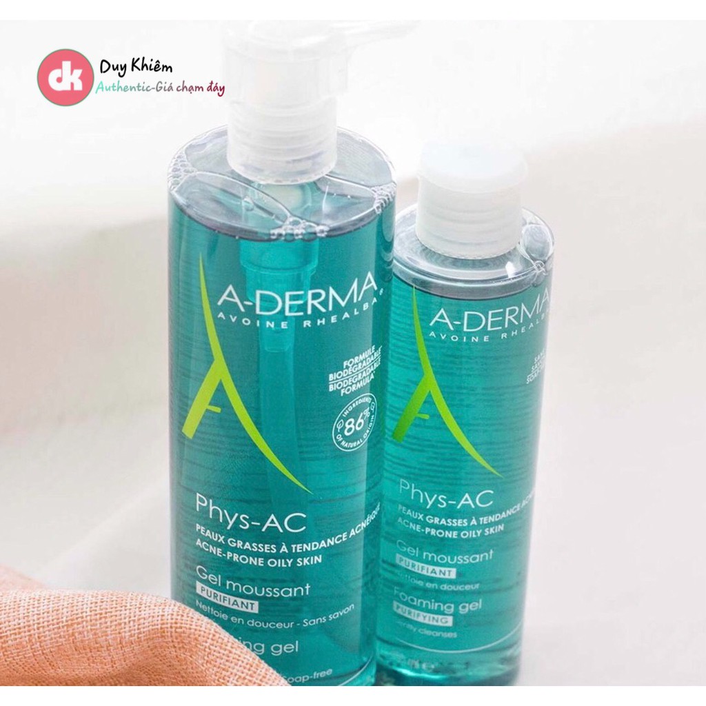 Sữa Rửa Mặt A-Derma Gel Moussant Purifiant Phys-Ac