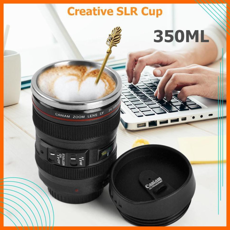 Ly Giữ Nhiệt CaFe - Cốc Giữ Nhiệt CaFe Hình Ống Kính Lens Máy Ảnh