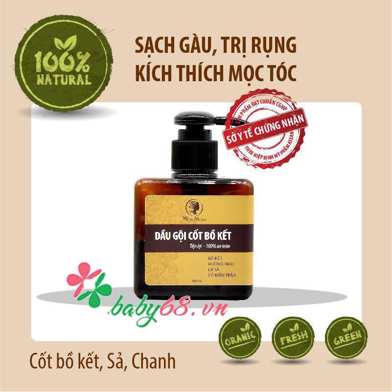 Dầu gội cốt bồ kết Wonmom 250ml