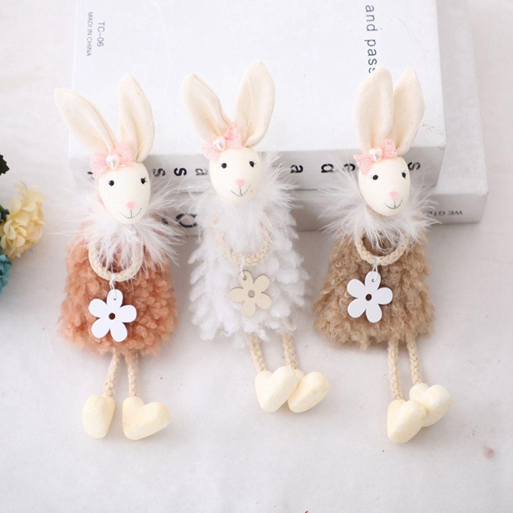 PATRICIA Mặt Dây Chuyền DIY Hình Thỏ Và Hoa Trang Trí Nhà Ở