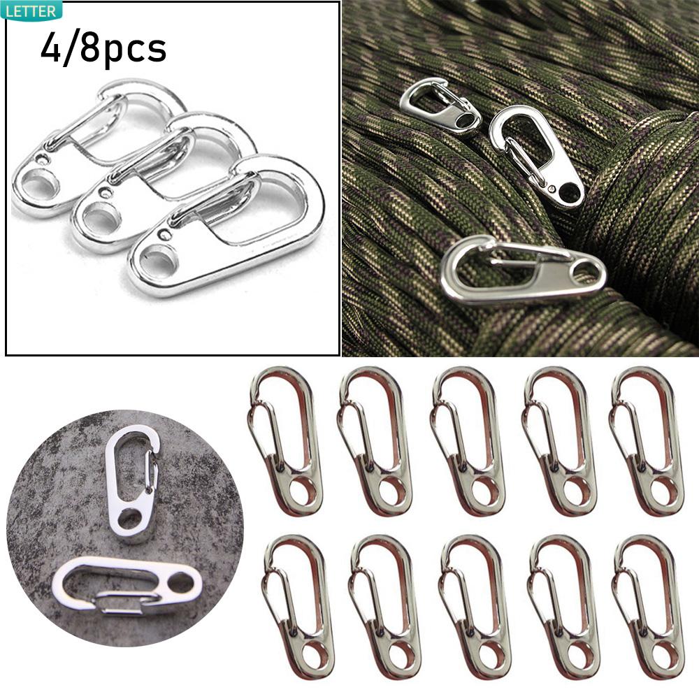 Set 4/8 Móc Khóa Chữ D Mini Bằng Hợp Kim Nhôm Chất Lượng Cao