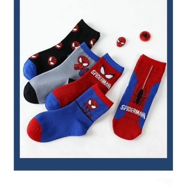 SET 10 Đôi Tất Siêu Nhân Người Nhện Cổ Cao Cho Bé Siêu Hot