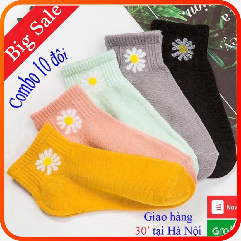 [GIÁ SỈ ]Lố 10 TẤT NỮ HOA CÚCHÀNG ĐẸP Tất cúc họa mi hàng Quảng Châu, chất đep, mềm mịn, không bai xù