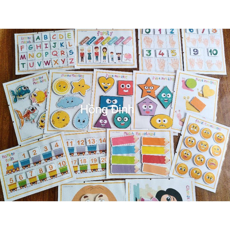 Học liệu bóc dán thông minh Montessori 15 trang