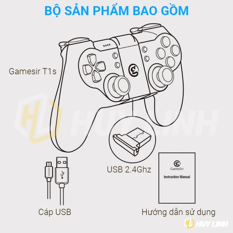 [ Bản quốc tế] Gamesir T1s || Tay cầm chơi game không dây cho Android/iOS/PC/PS3 chính hãng