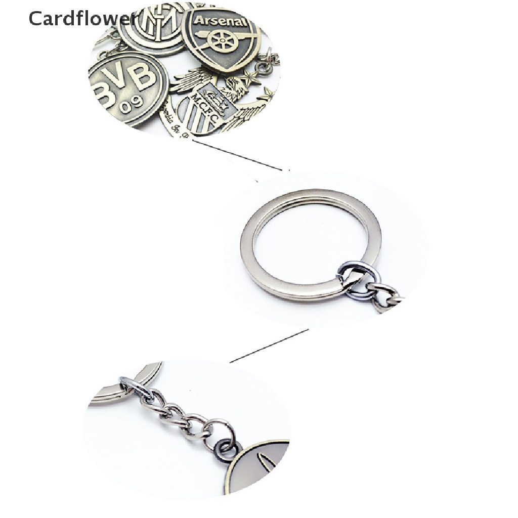 Móc khóa kim loại hình logo câu lạc bộ bóng đá cho fan hâm mộ đẹp mắt cho chìa khóa xe hơi