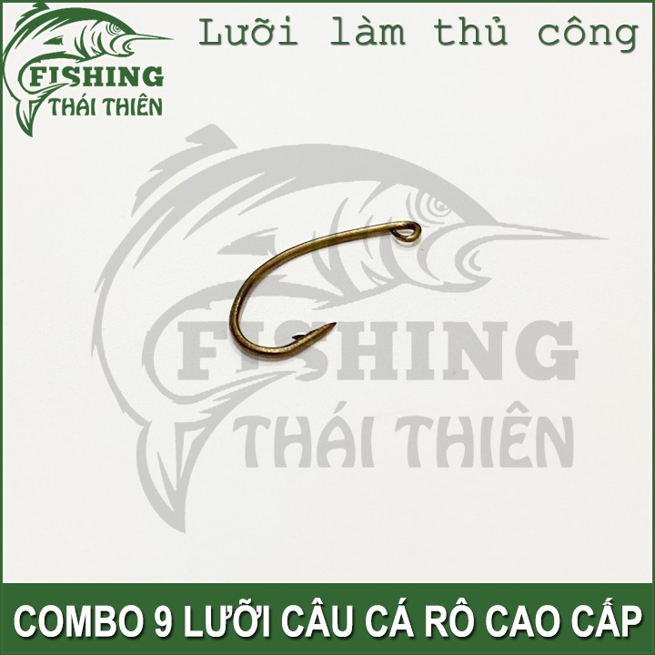 Combo 9 lưỡi câu cá rô cao cấp làm thủ công