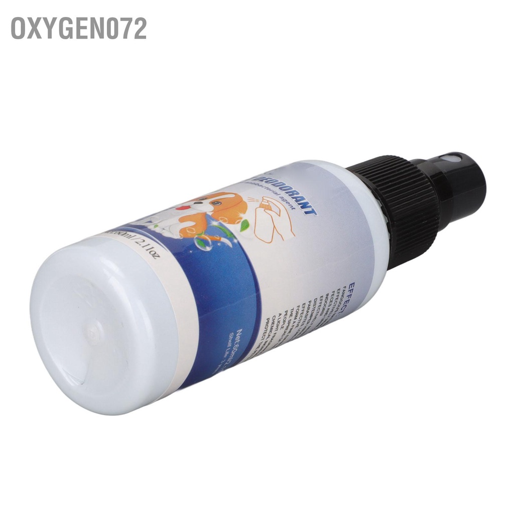 Oxygen072 Xịt khử mùi cho thú cưng Loại bỏ hiệu quả Nước tiểu chó mèo 60ml