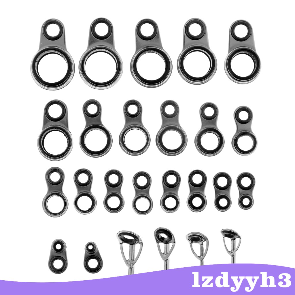 Bộ 25 Vòng Dẫn Cần Câu Cá 1.0-10mm