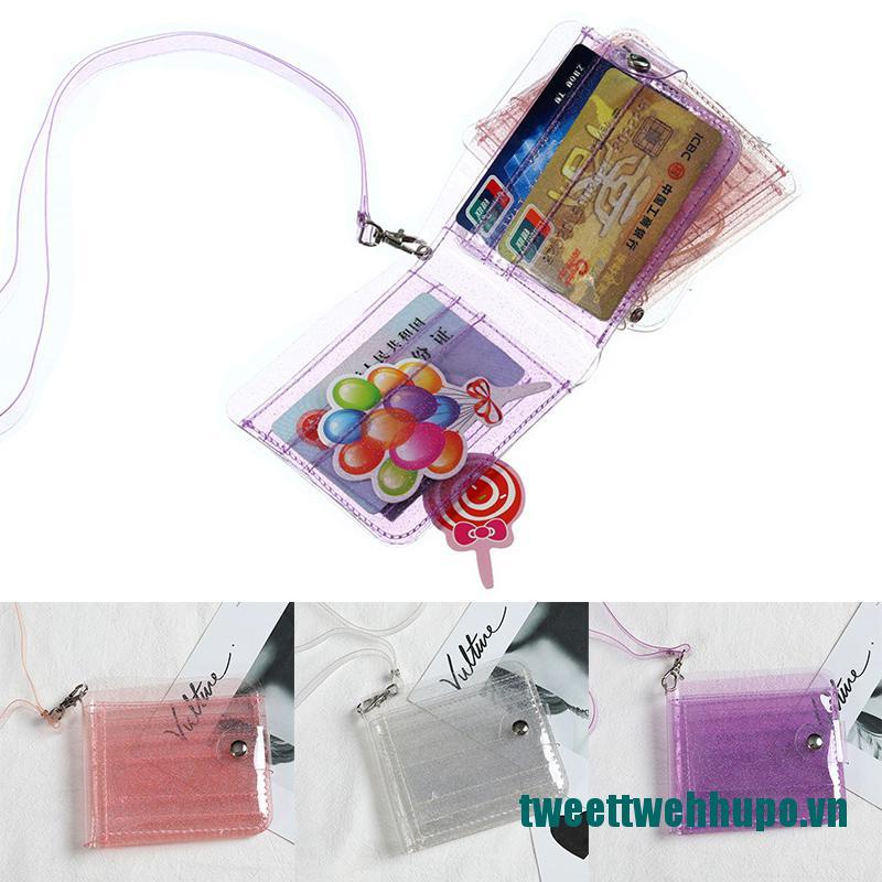 hot&Transparent Purse PVC Clear Jelly Bag Mini Money Wallet Card Holder Clear Wallet