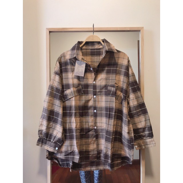 freeship Áo Sơ Mi Nữ ,Sơ Mi Kẻ Tay Bồng KOREA 2 Màu F001 | BigBuy360 - bigbuy360.vn