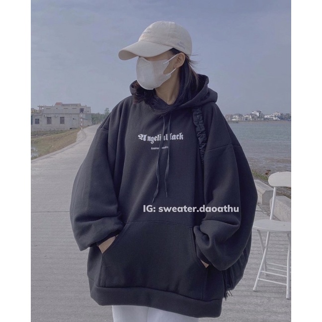 [ ANH THẬT ] ÁO HOODIE ANGERLINBLACK FORM RỘNG TAY BỒNG | BigBuy360 - bigbuy360.vn