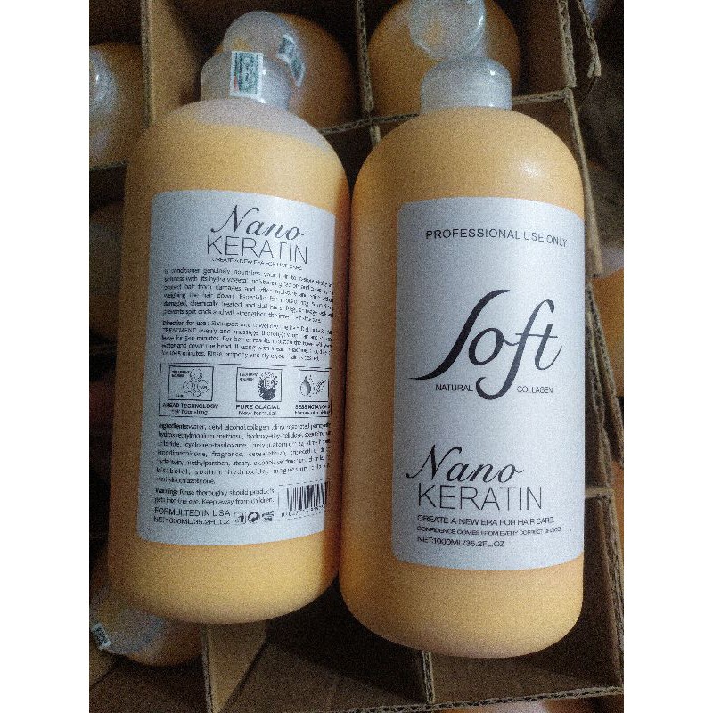 Keratin Nano Soft Nature phục hồi tóc siêu mềm mượt 1000ml