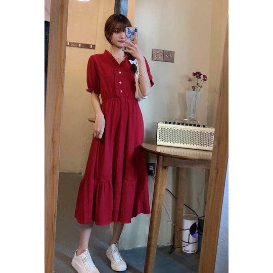 Đầm cổ v bèo
